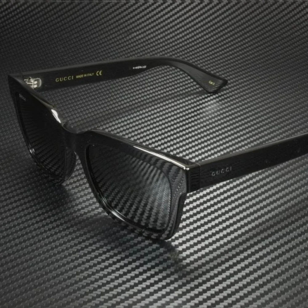 NEW Gucci Men's Black Smoked Sunglasses